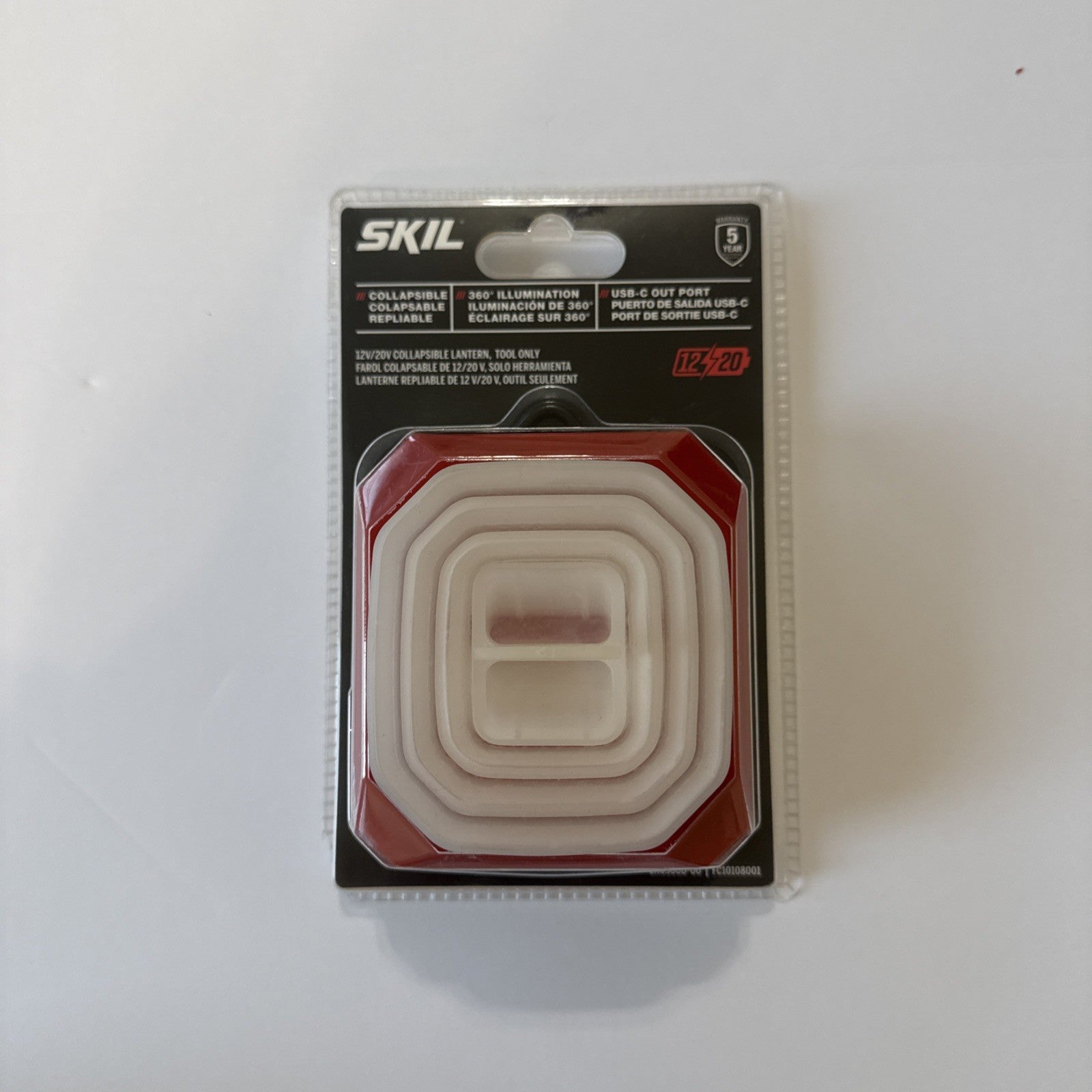 SKIL 12V/20V Collapsible Lantern 300-Lumen LED, USB-C Out Port - TOOL ONLY