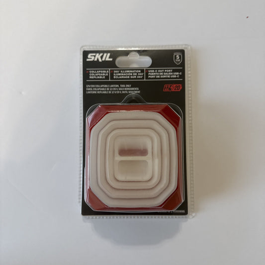 SKIL 12V/20V Collapsible Lantern 300-Lumen LED, USB-C Out Port - TOOL ONLY