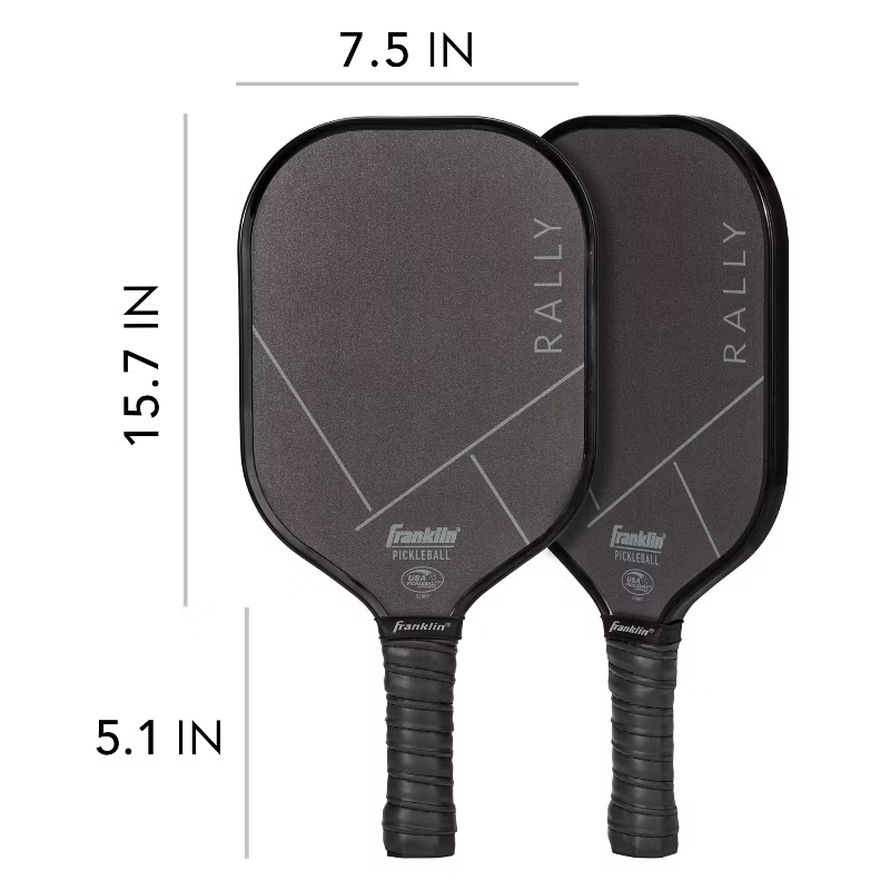 Franklin Sports Adults Pickleball Paddle USA Approved Charcoal PP Racquets
