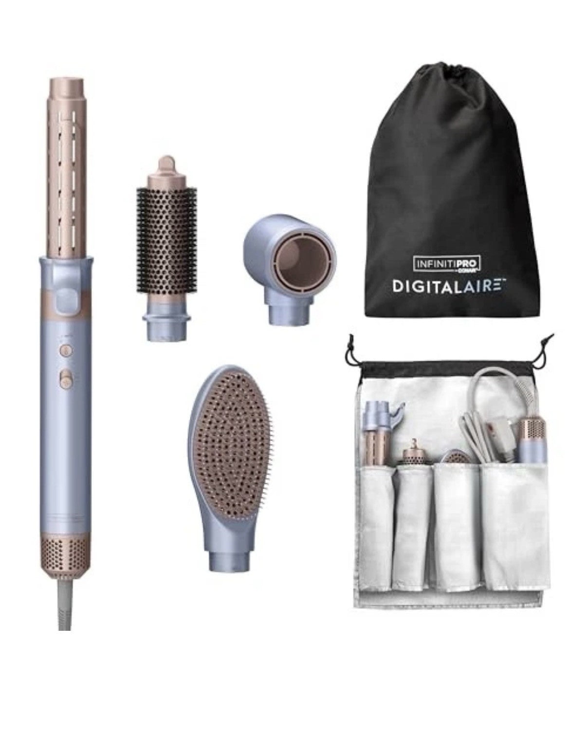 CONAIR INFINITIPRO CONAIR DIGITALAIRE MULTI HAIR STYLER CURLS WAVES BLOWOUT BLUE