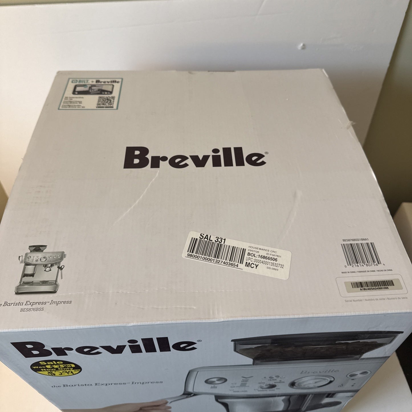 Breville Barista Express Impress Espresso Machine - BES876BSS1BNA1 Silver)Tested