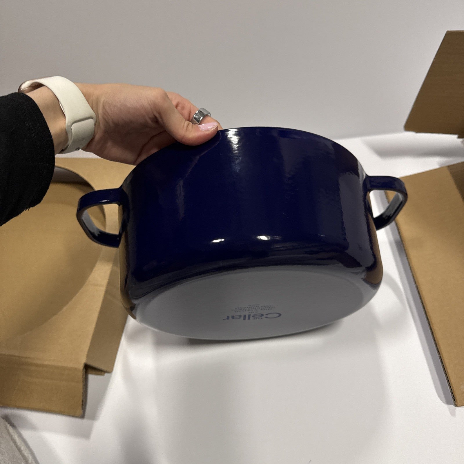 Enameled Cast Iron 6-Qt. Dutch Oven Navy See Notes