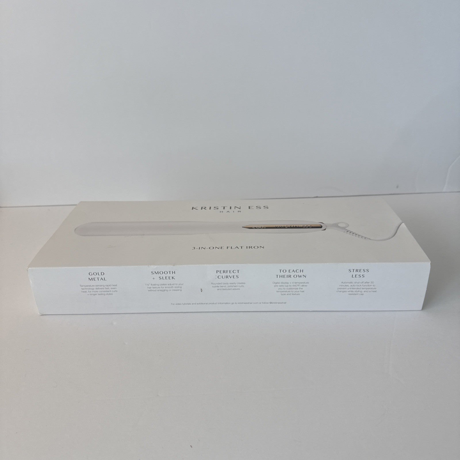 Kristin Ess Titanium Flat Iron Hair Straightener and Curler - Dual Voltage