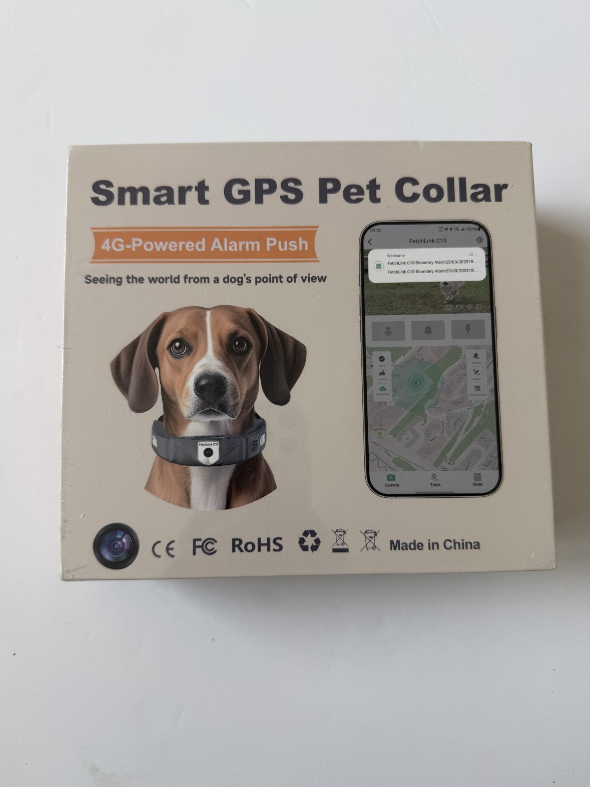 Smart Pet Collar FetchLink C10  4G – powered alarm push - New