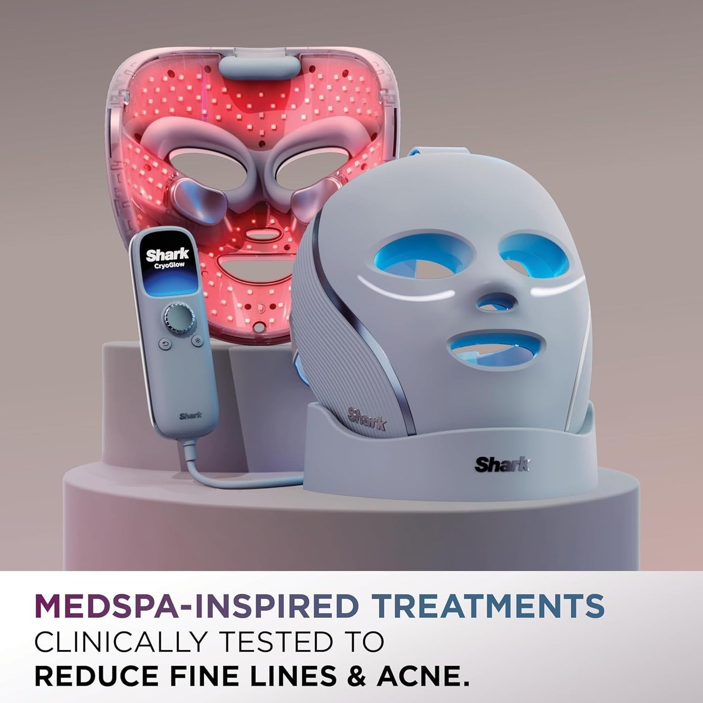 Shark CryoGlow LED Face Mask (FSA/HSA Eligible*) with Under-Eye Cooling