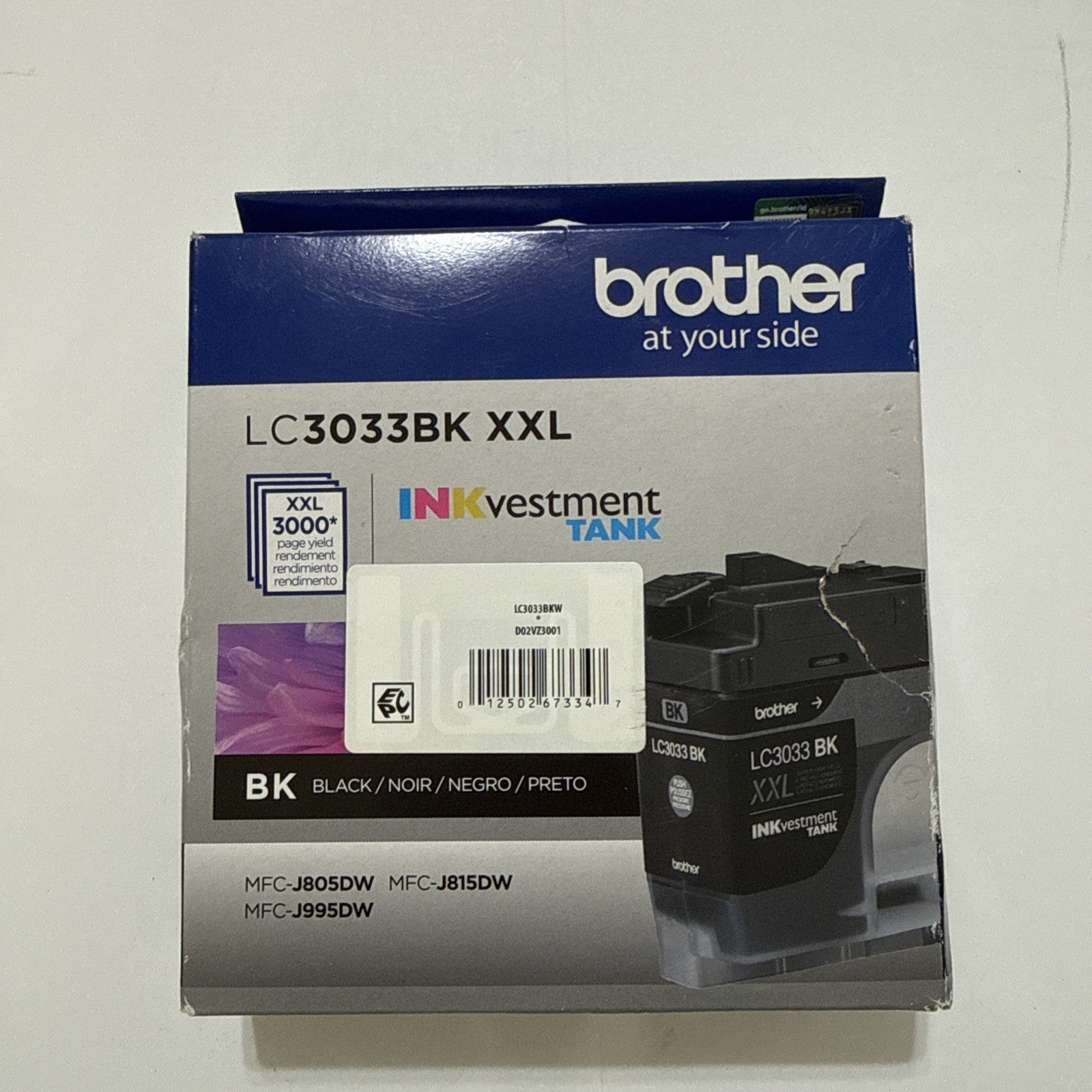 Brother LC3033BK XXL Black Ink Cartridge Super-High-Yield EXP 08/2025