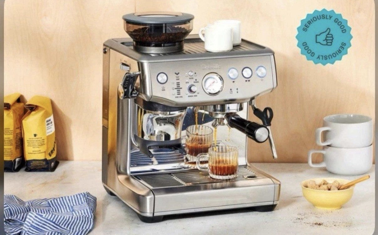 Breville Barista Express Impress Espresso Machine - BES876BSS1BNA1 Silver)Tested