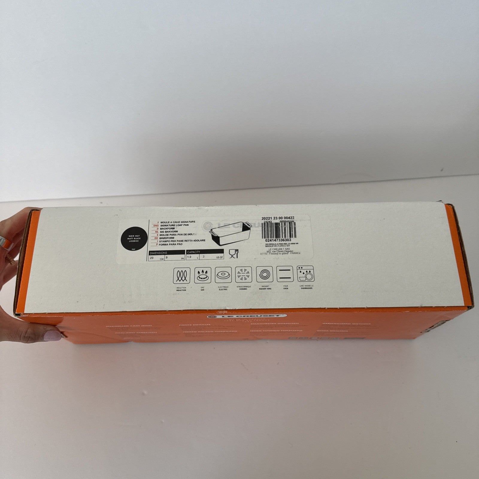 Genuine Le Creuset Loaf pan 23cm 9 inc Matte Black See Pics