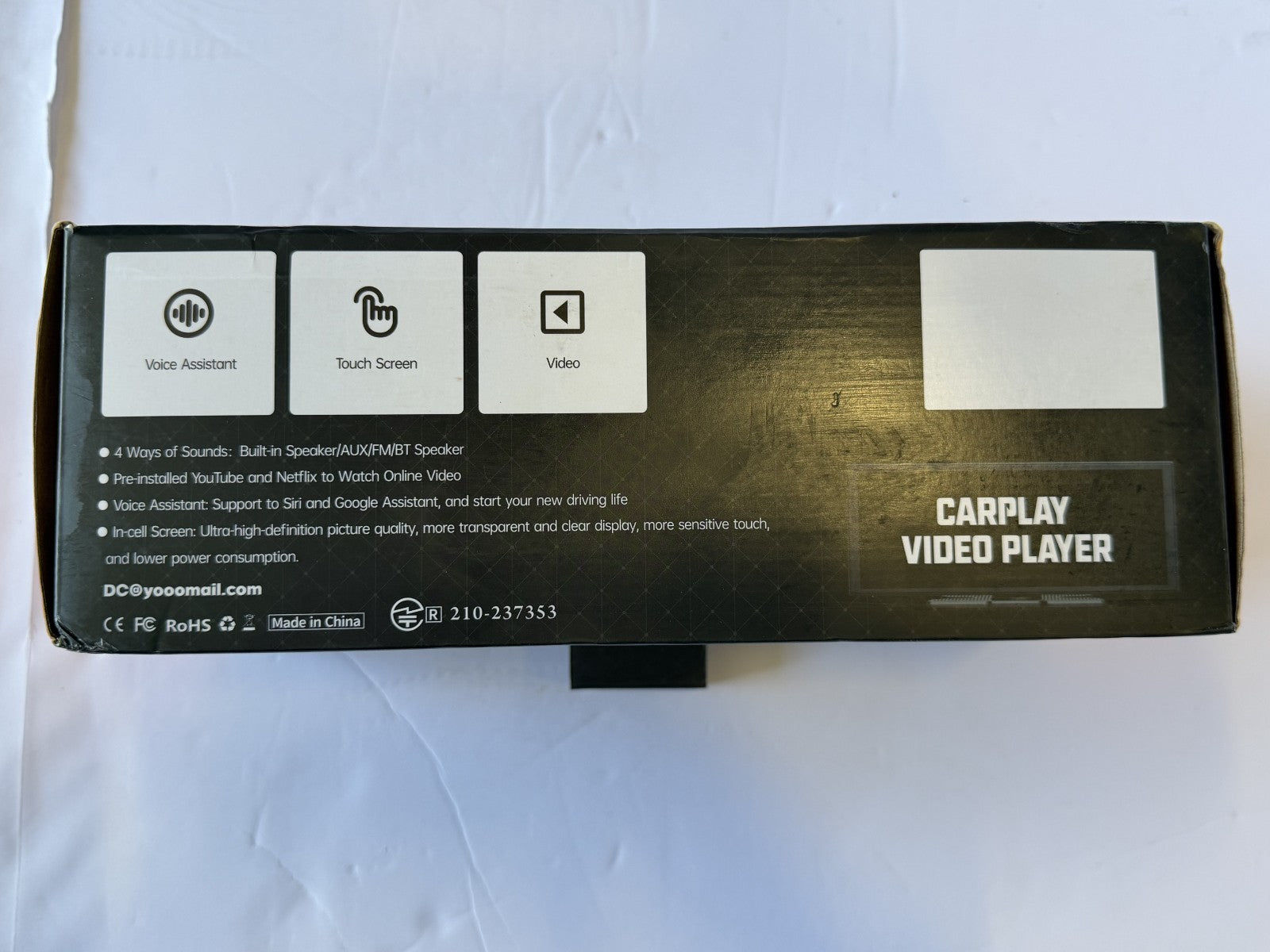 LAMTTO RC29 WIRELESS CARPLAY VIDEO PLAYER - 10.25" TOUCHSCREEN FOR CAR