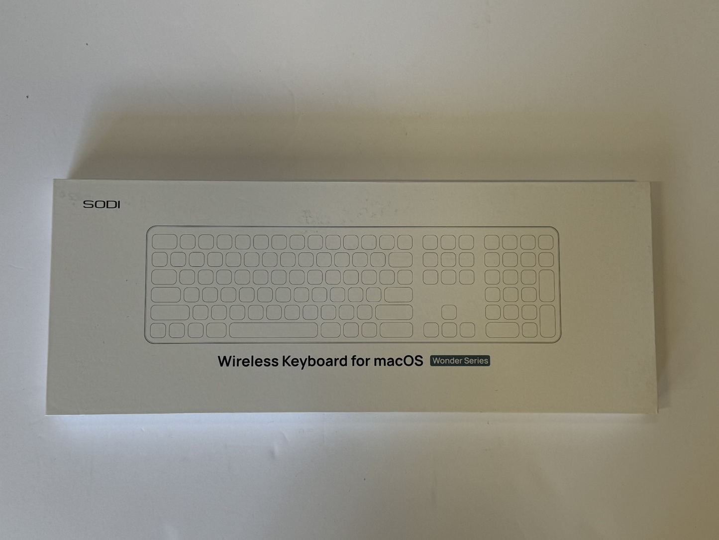 SODI Aluminum Rechargeable Backlit Wireless Mac Keyboard with Numeric Keys NEW