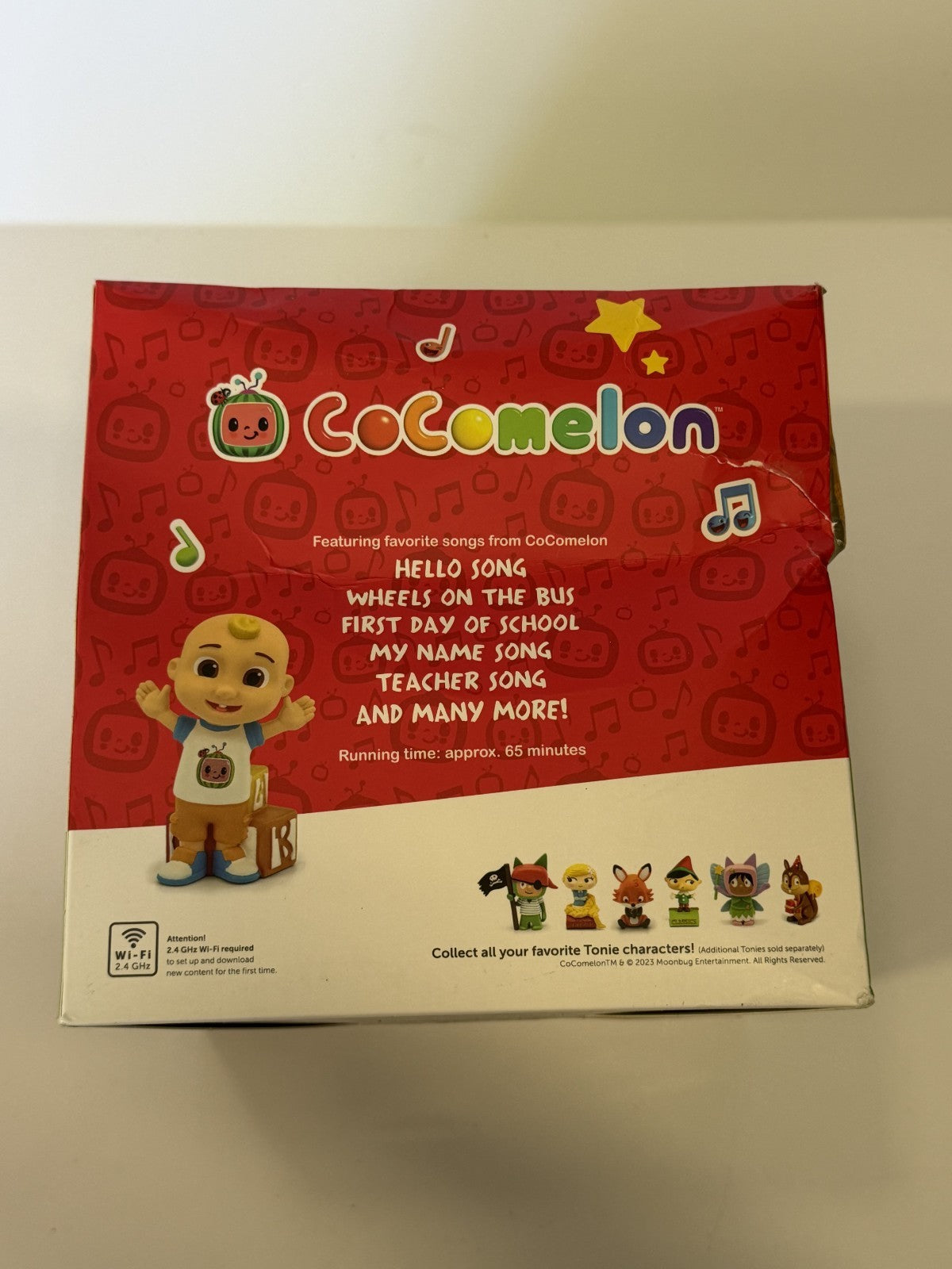Tonies Cocomelon Toniebox Audio Player Starter Set with JJ, Red, NEW SEALED