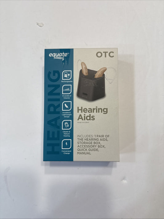 Equate OTC Rechargeable Hearing Aid Model JH-D26AT -