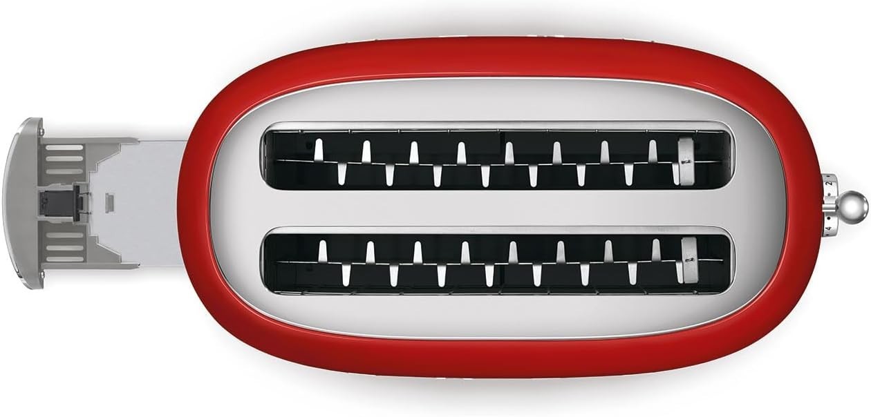 SMEG - TSF02 4-Slice Long Wide-Slot Toaster - RED (open box)