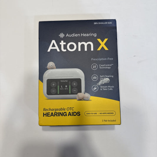 Audien Hearing  ATOM X -Rechargeable OTC Hearing Aids  BLUETOOTH