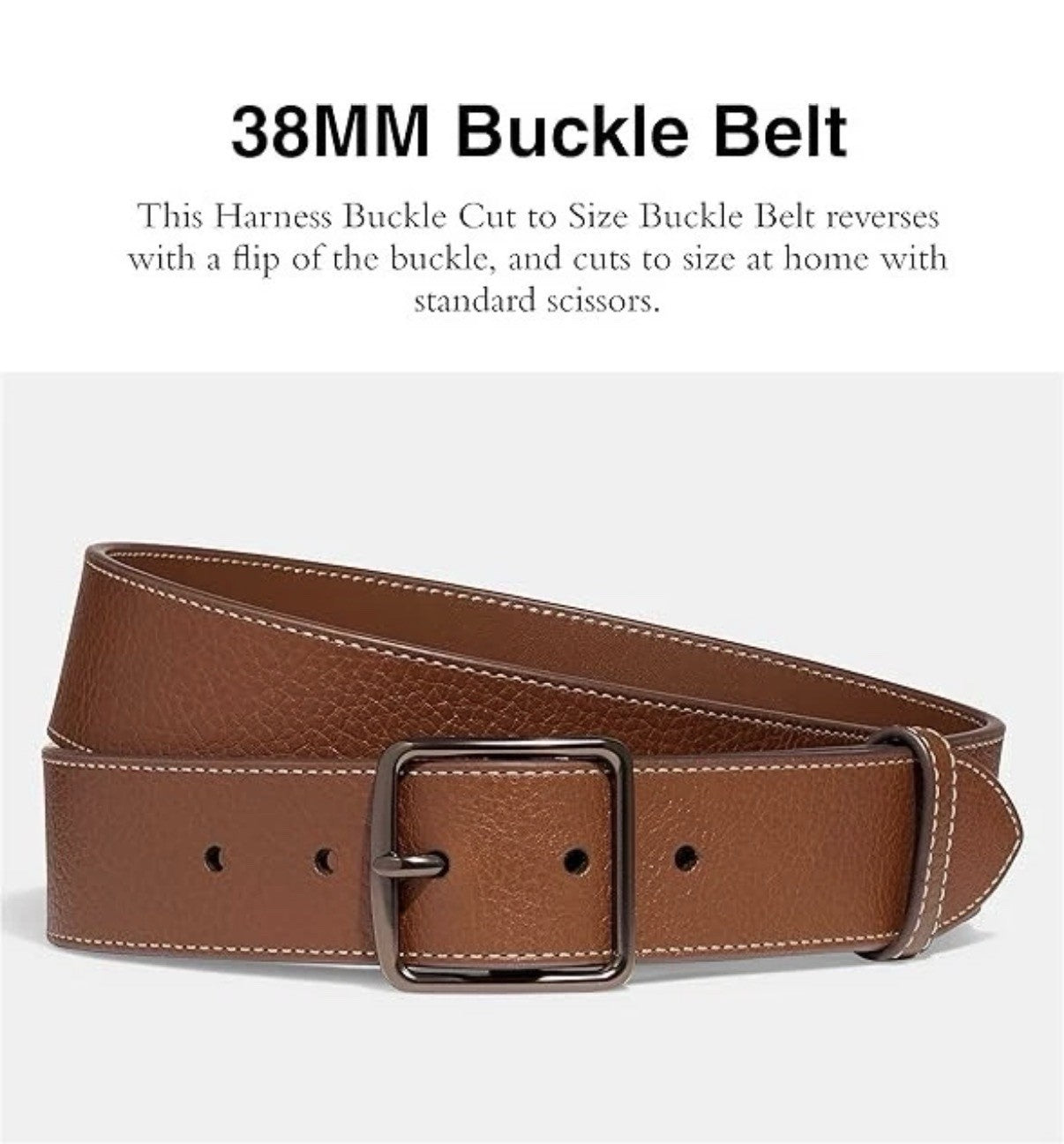 Coach Harness Buckle Belt Saddle Size 30 New Sealed