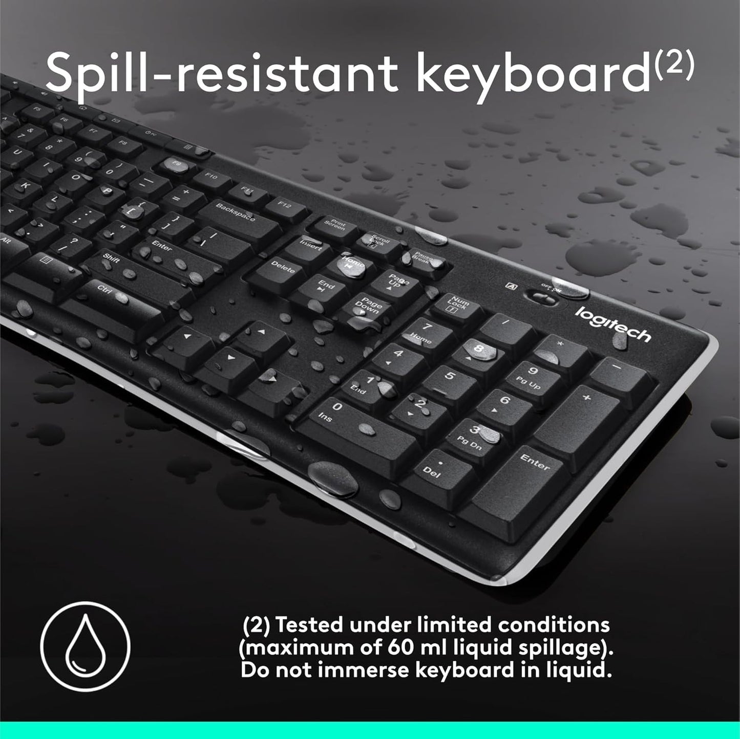 Logitech K270 Full-size Wireless Keyboard PC Includes Unifying Receiver NEW