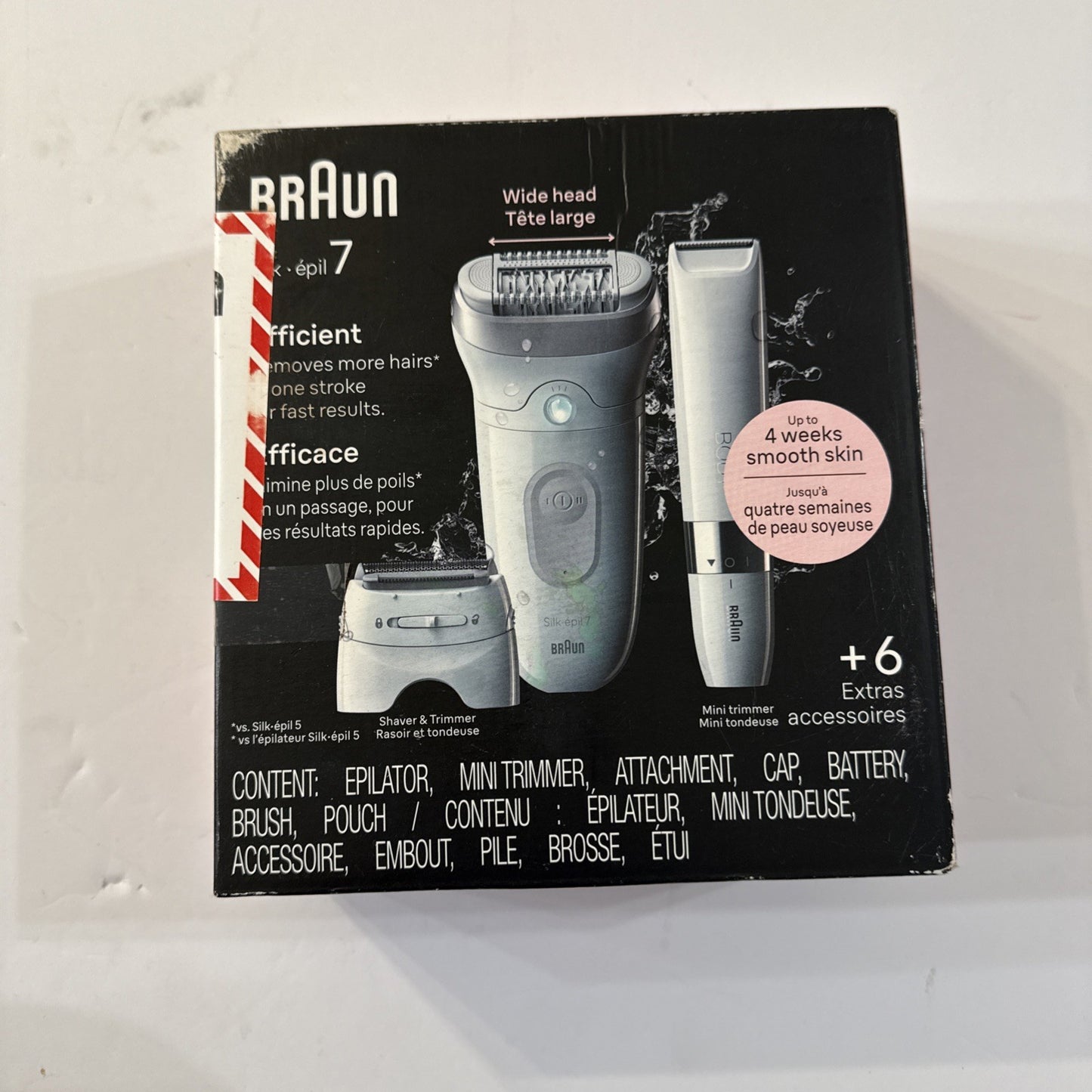 Braun Silk-epil 7 Epilator 3-in-1 Shave Trim 40 MicroGrip Tweezers