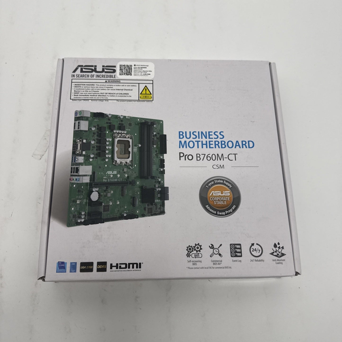 Asus Business Pro B760M-CT-CSM Motherboard LGA 1700 