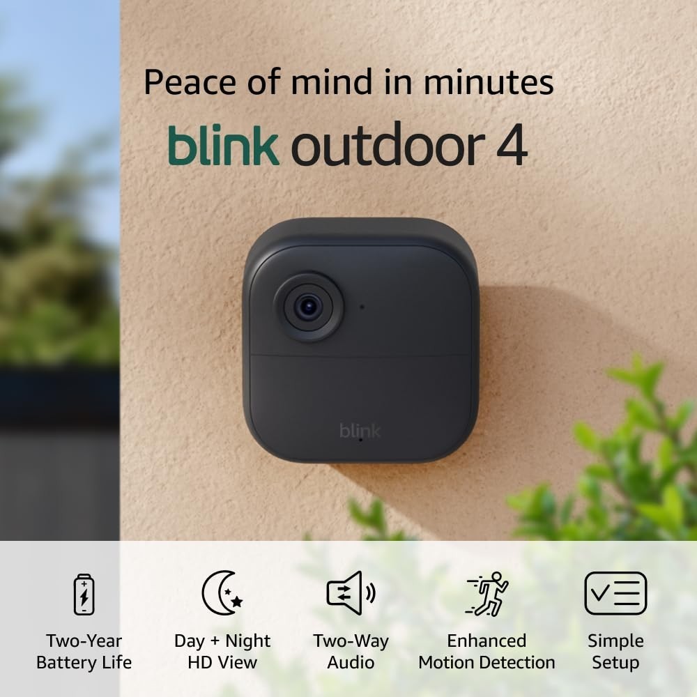 Blink Outdoor 4 Smart Security Camera System 2-Camera Kit 1080p HD Wireless