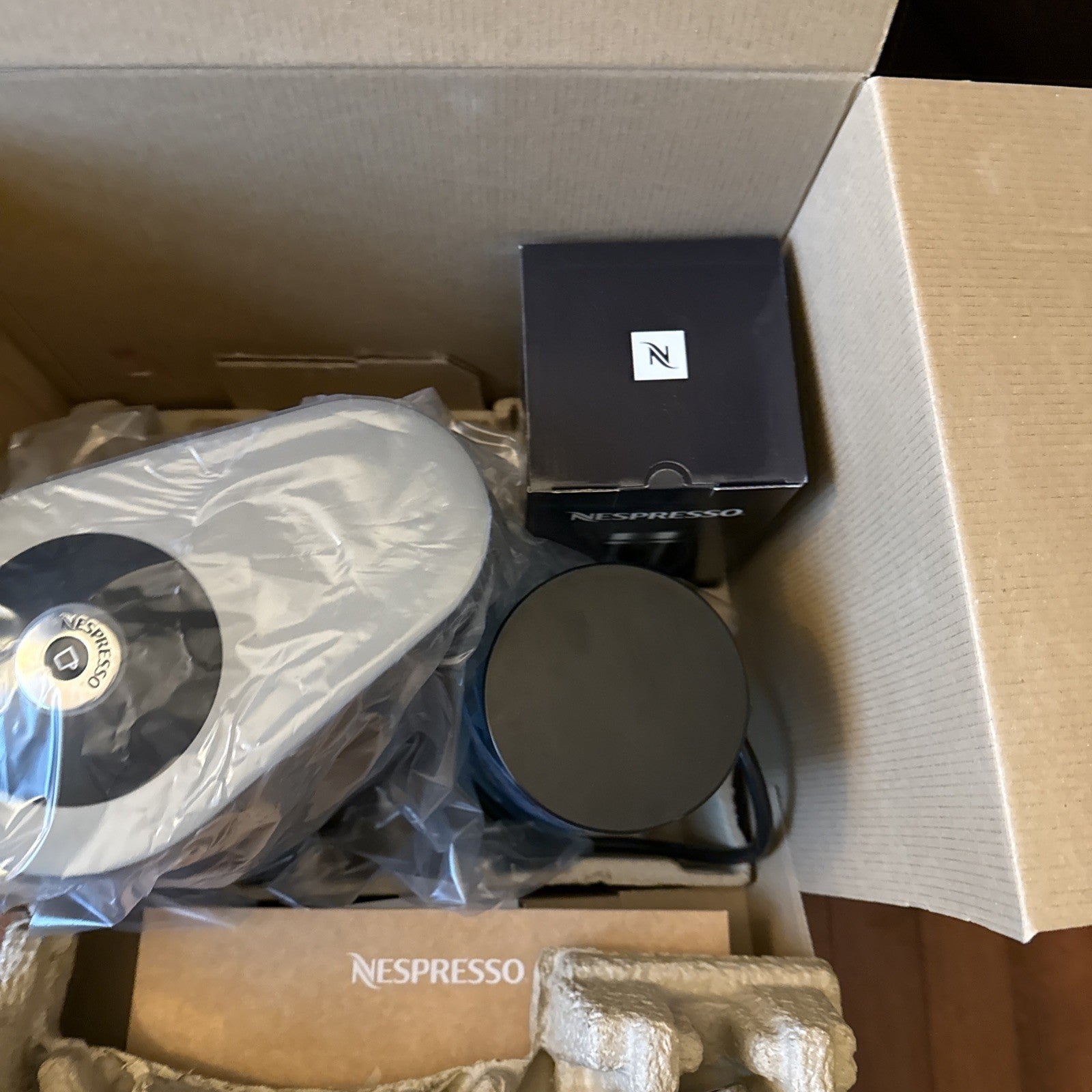 Nespresso Vertuo Plus & Aeroccino3 ENV155TAE  w/ Milk Frother DeLonghi Grey New