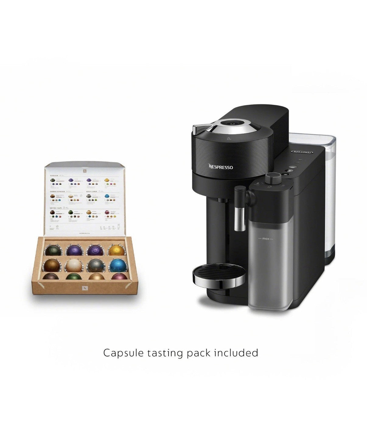 Home Coffee Lover Espresso Machine - Nespresso Vertuo Lattissima Black ENV300B