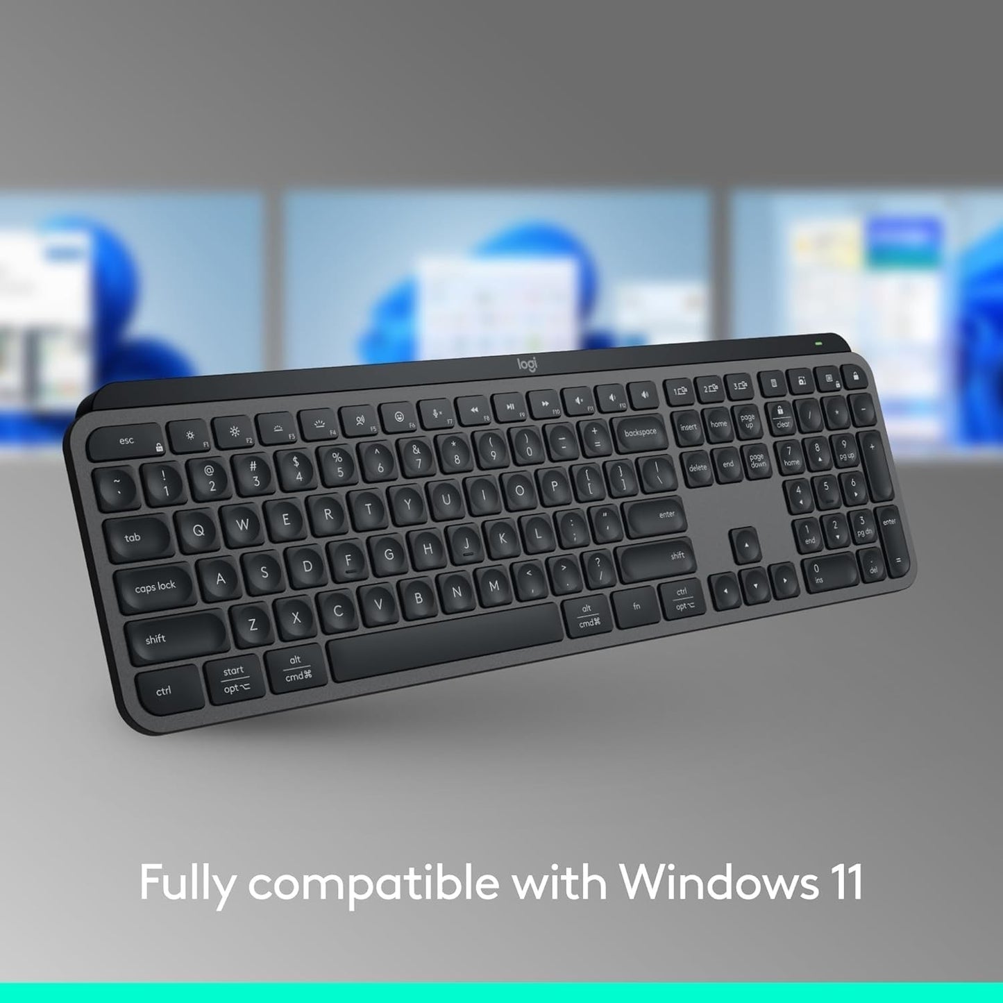 Logitech MX S Keys Full Size Keyboard for PC and Mac -BLACK