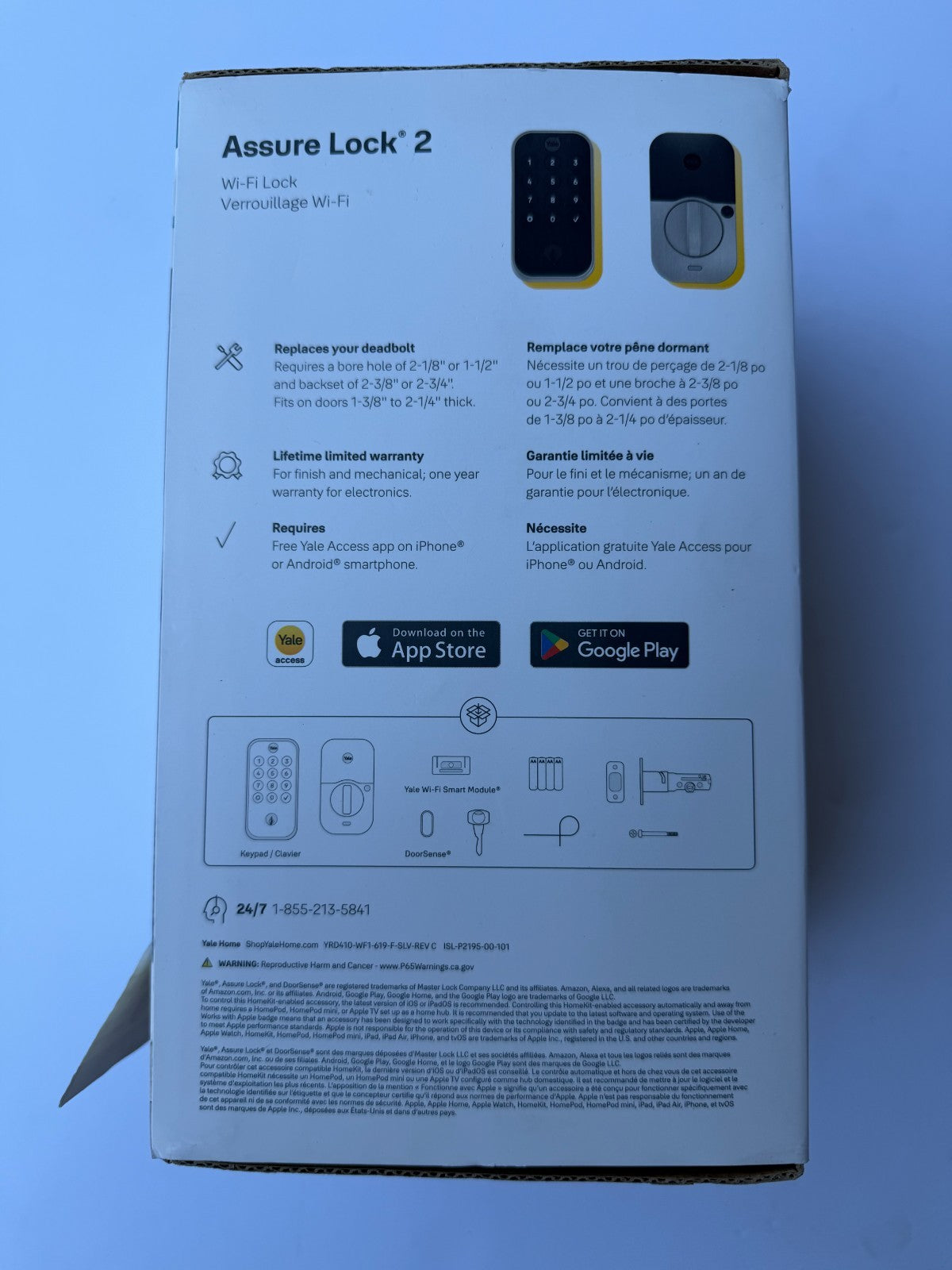 Yale Assure Lock 2 Wi-Fi Keypad Smart Lock Satin Nickel - open box