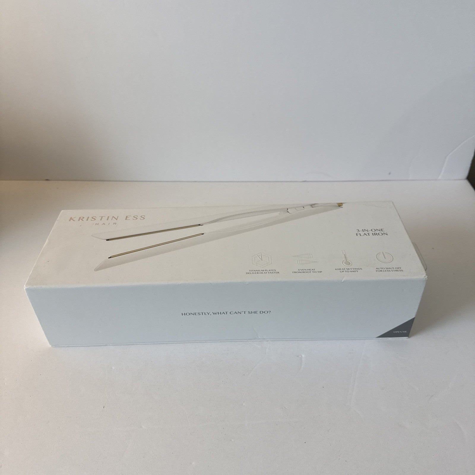 Kristin Ess Titanium Flat Iron Hair Straightener and Curler - Dual Voltage