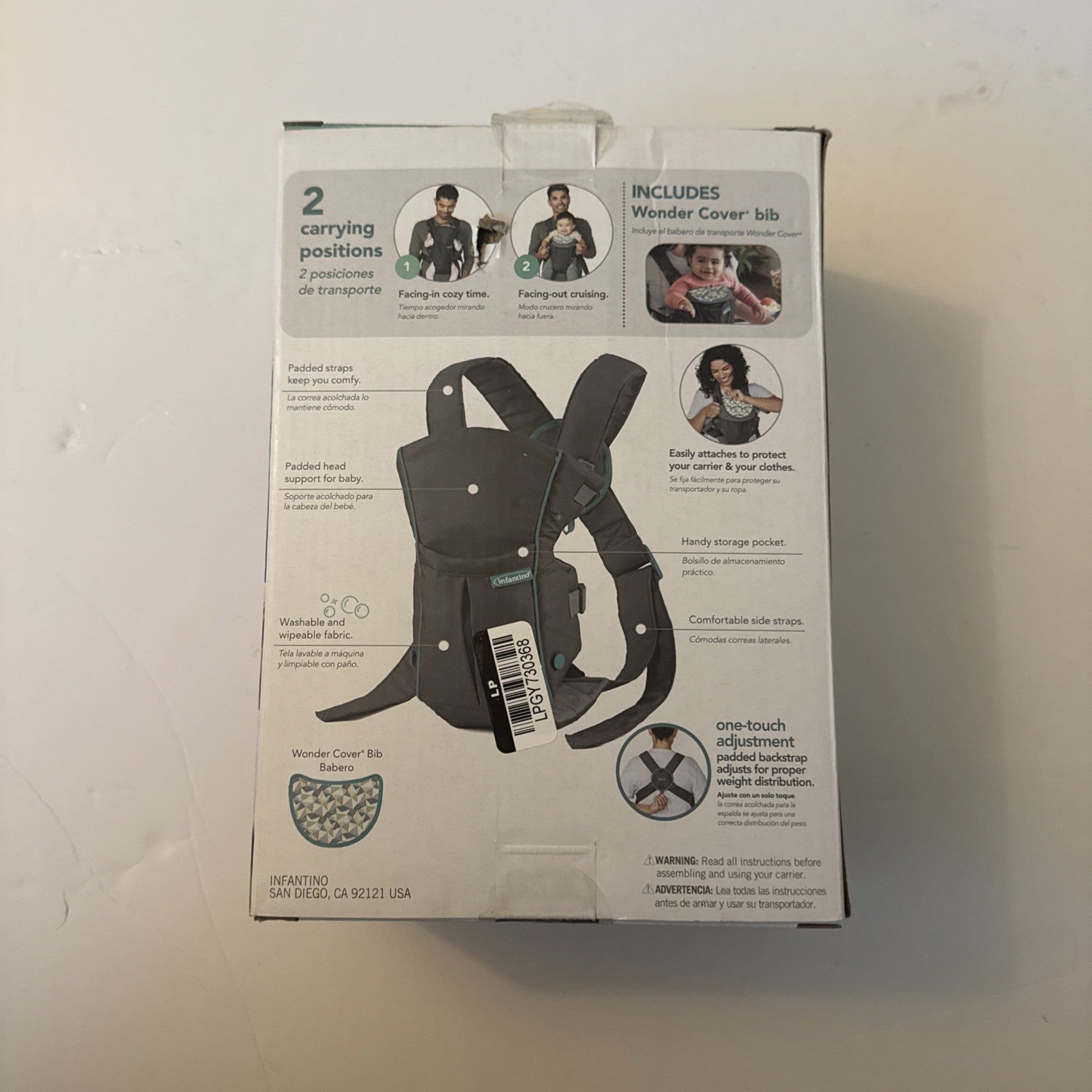 Baby Carrier with Pocket for 7- 26lbs. Infantino Swift Classic New in Box