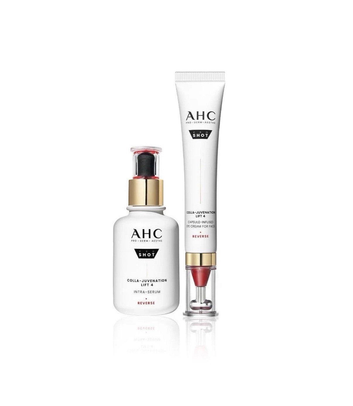 NEW AHC PRO SHOT COLLA - JUVENATION INTRA SERUM AND + EYE CREAM (1.35 OZ + 1 OZ)