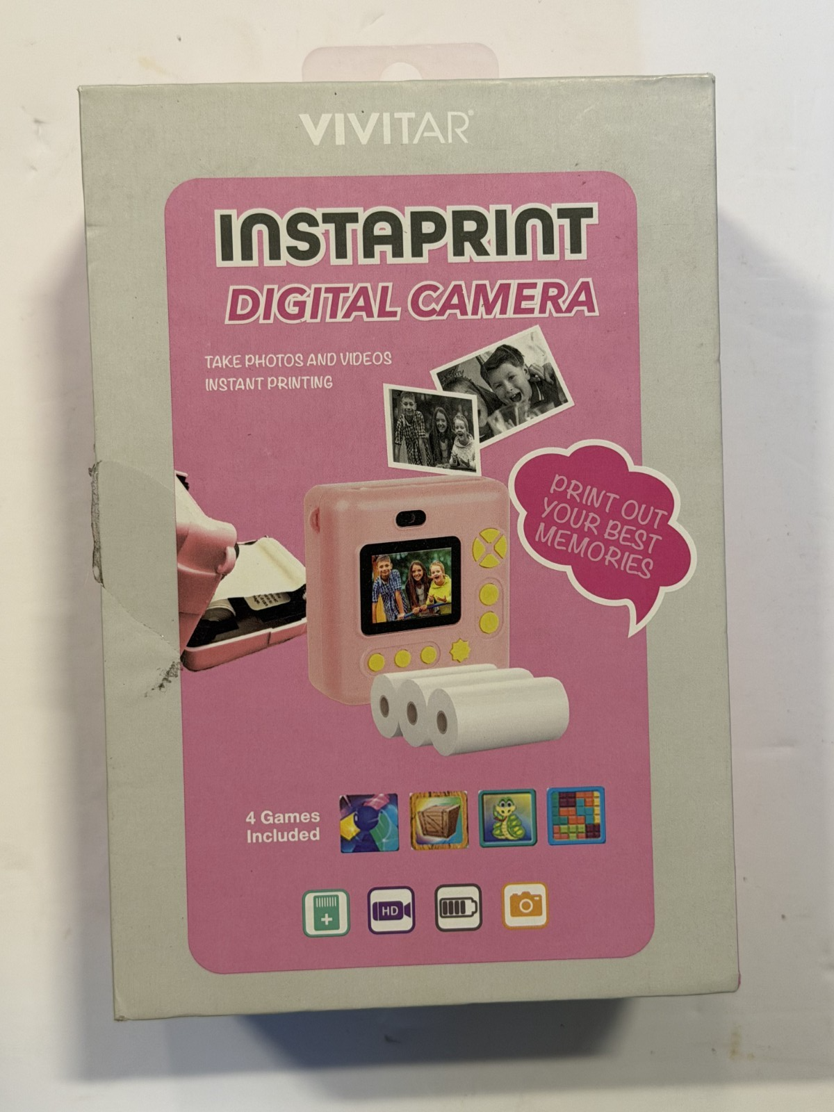 Vivitar Instaprint 20MP Instant Digital Camera Pink - USED