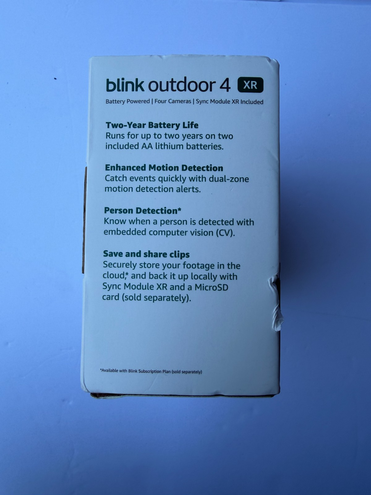 Blink Outdoor 4 XR 4-Camera Smart Security System Battery Powered *NEW SEALED*