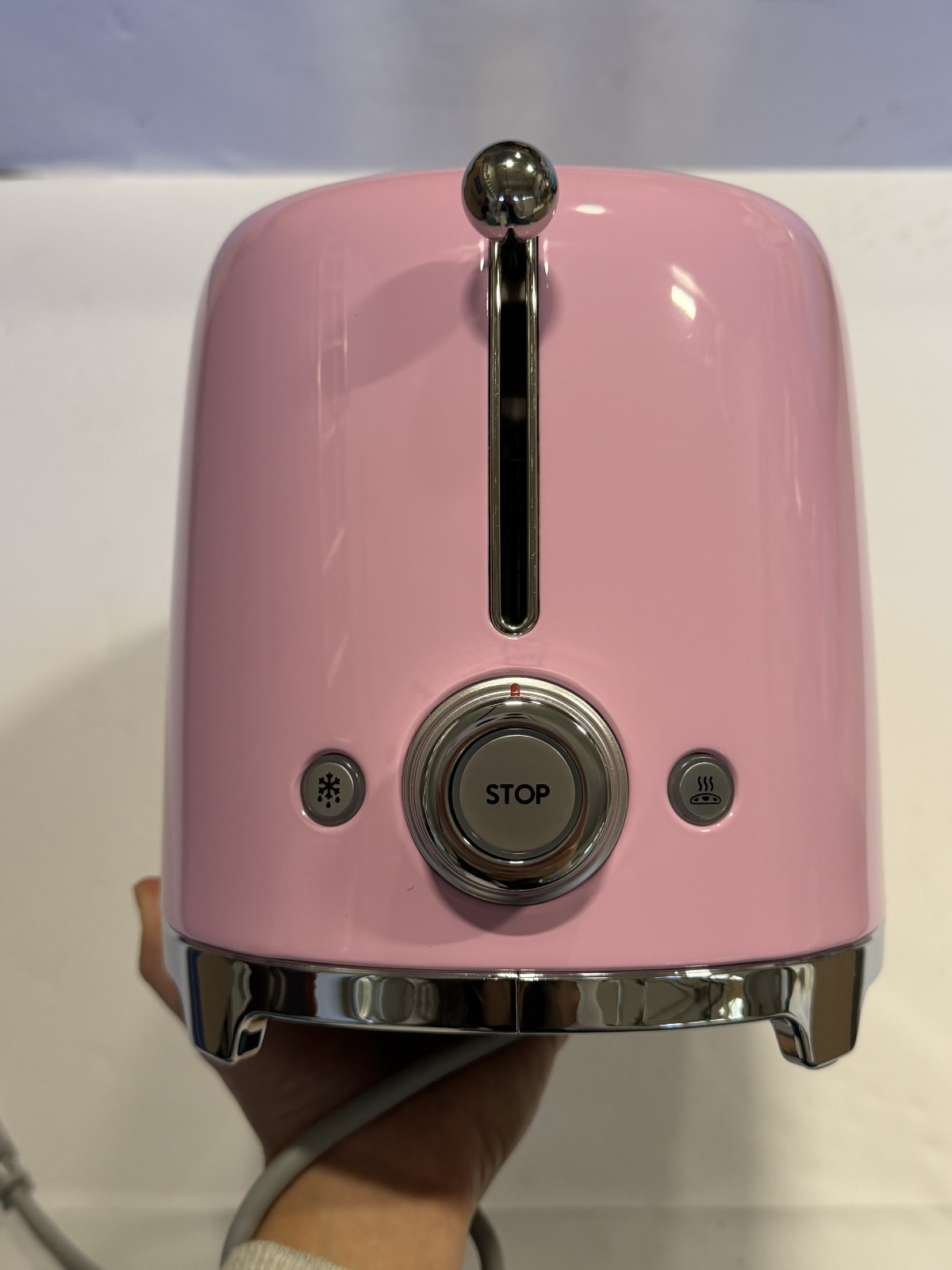 SMEG - TSF02 4-Slice Long Wide-Slot Toaster - PINK (open box)
