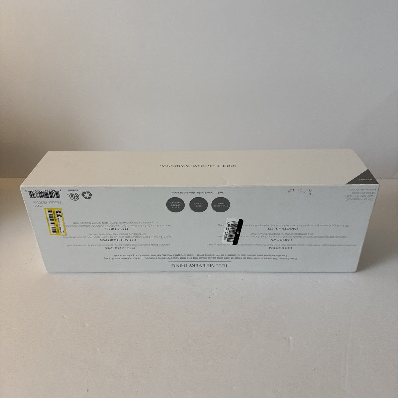 Kristin Ess Titanium Flat Iron Hair Straightener and Curler - Dual Voltage