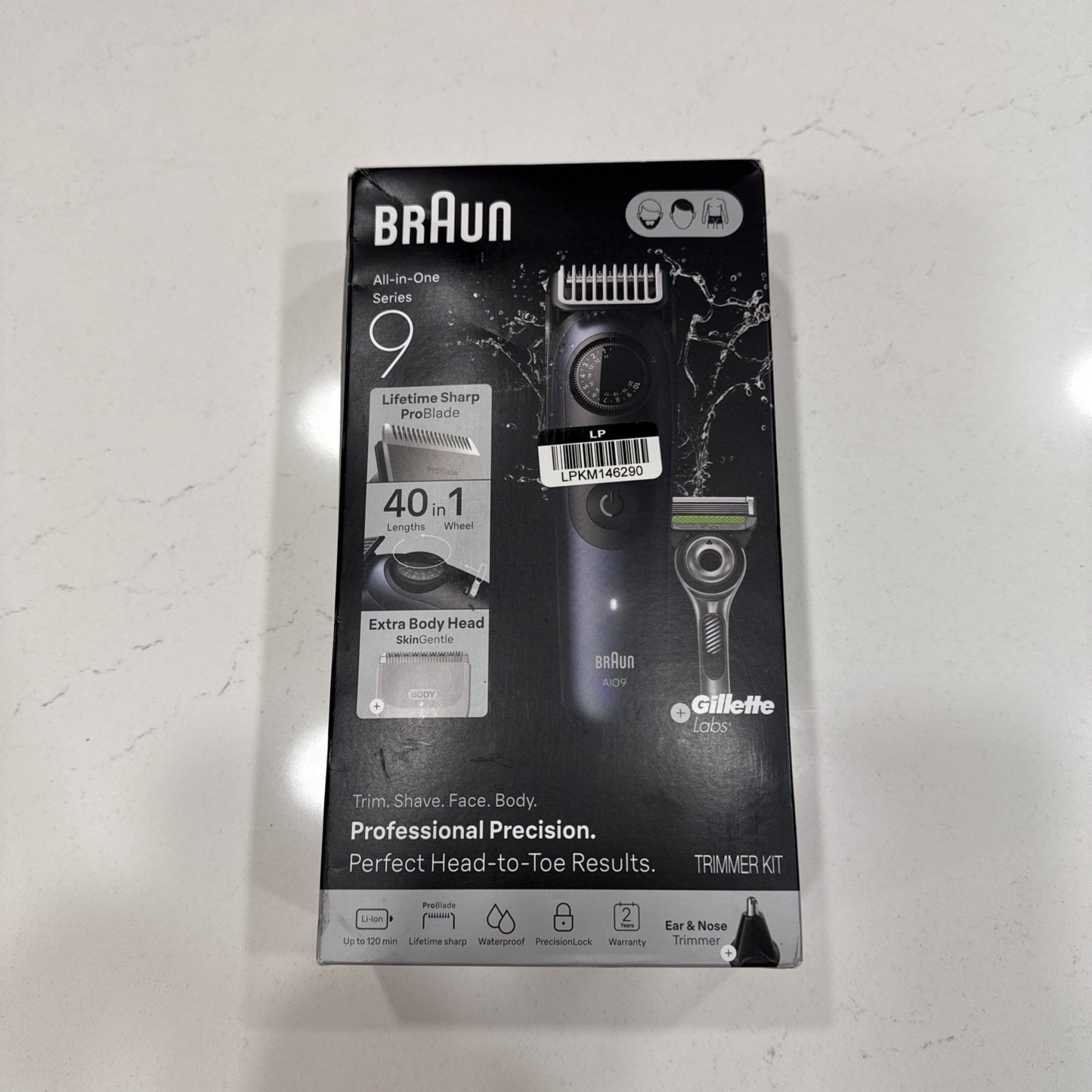 Braun Men's All-In-One Series 9 Trimmer Kit for Beard, Face, Hair (READ)