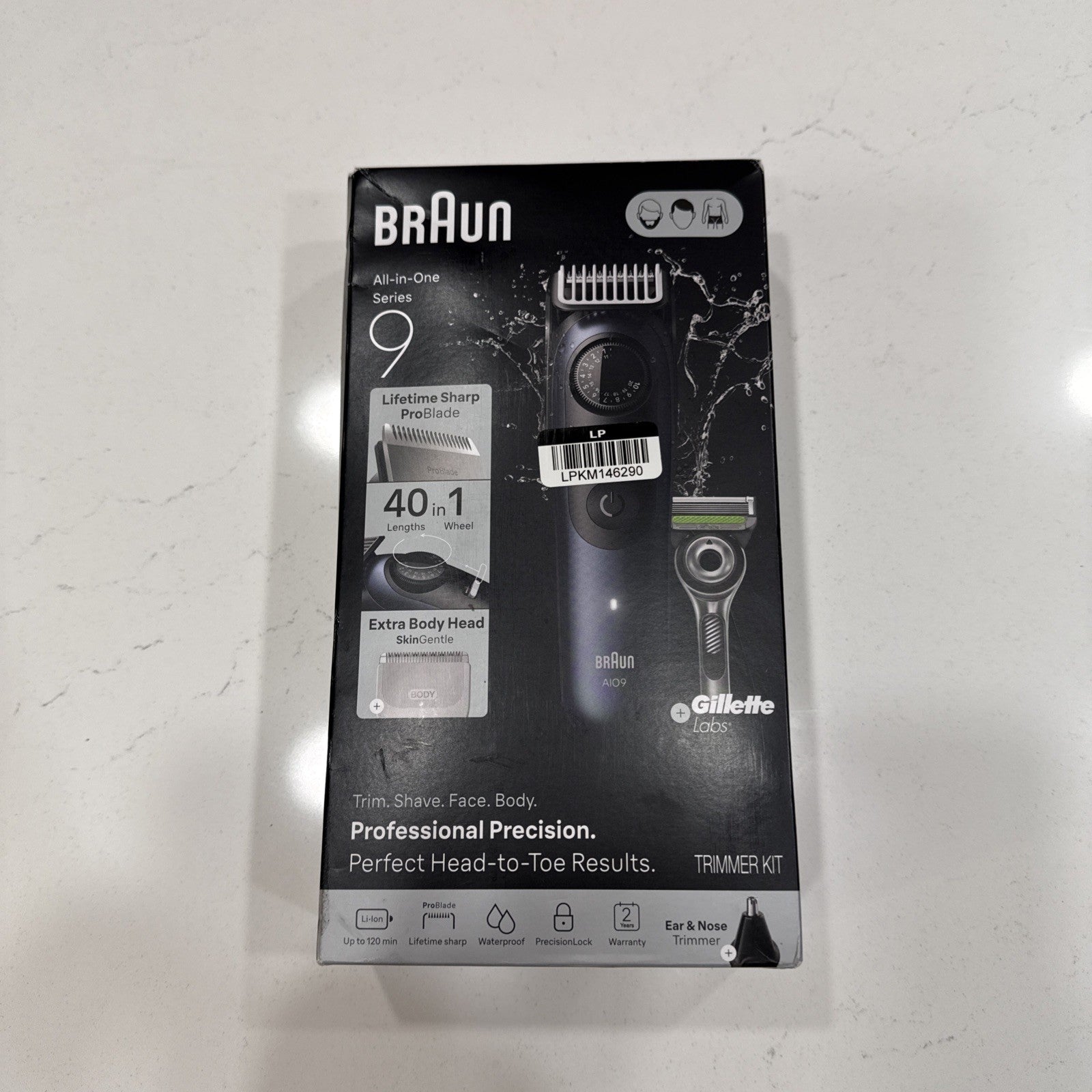 Braun Men's All-In-One Series 9 Trimmer Kit for Beard, Face, Hair (READ)