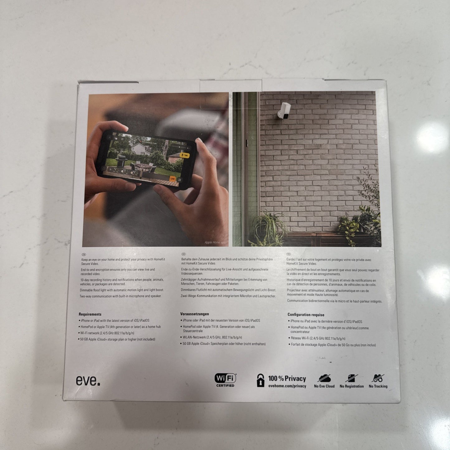 Eve Outdoor Cam Floodlight Security Camera 1080p HomeKit Night Vision NEW