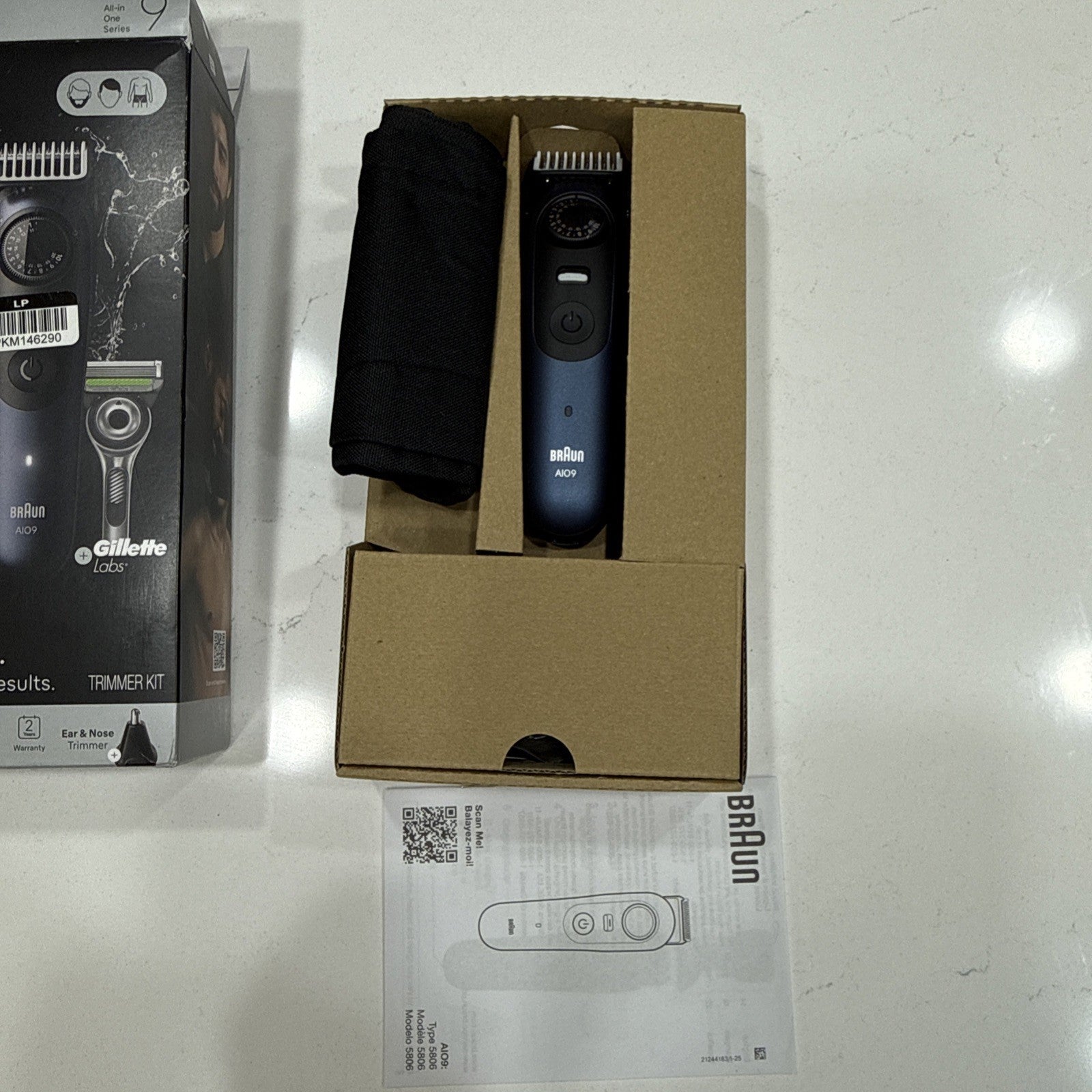 Braun Men's All-In-One Series 9 Trimmer Kit for Beard, Face, Hair (READ)