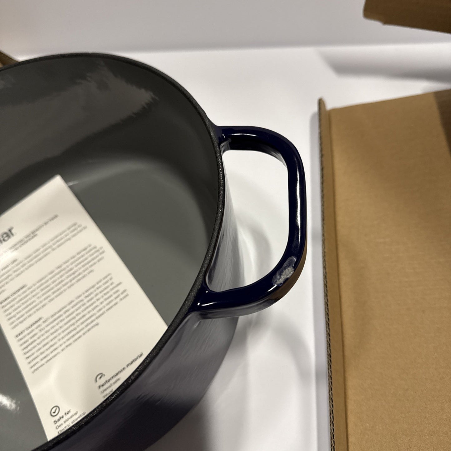 Enameled Cast Iron 6-Qt. Dutch Oven Navy See Notes