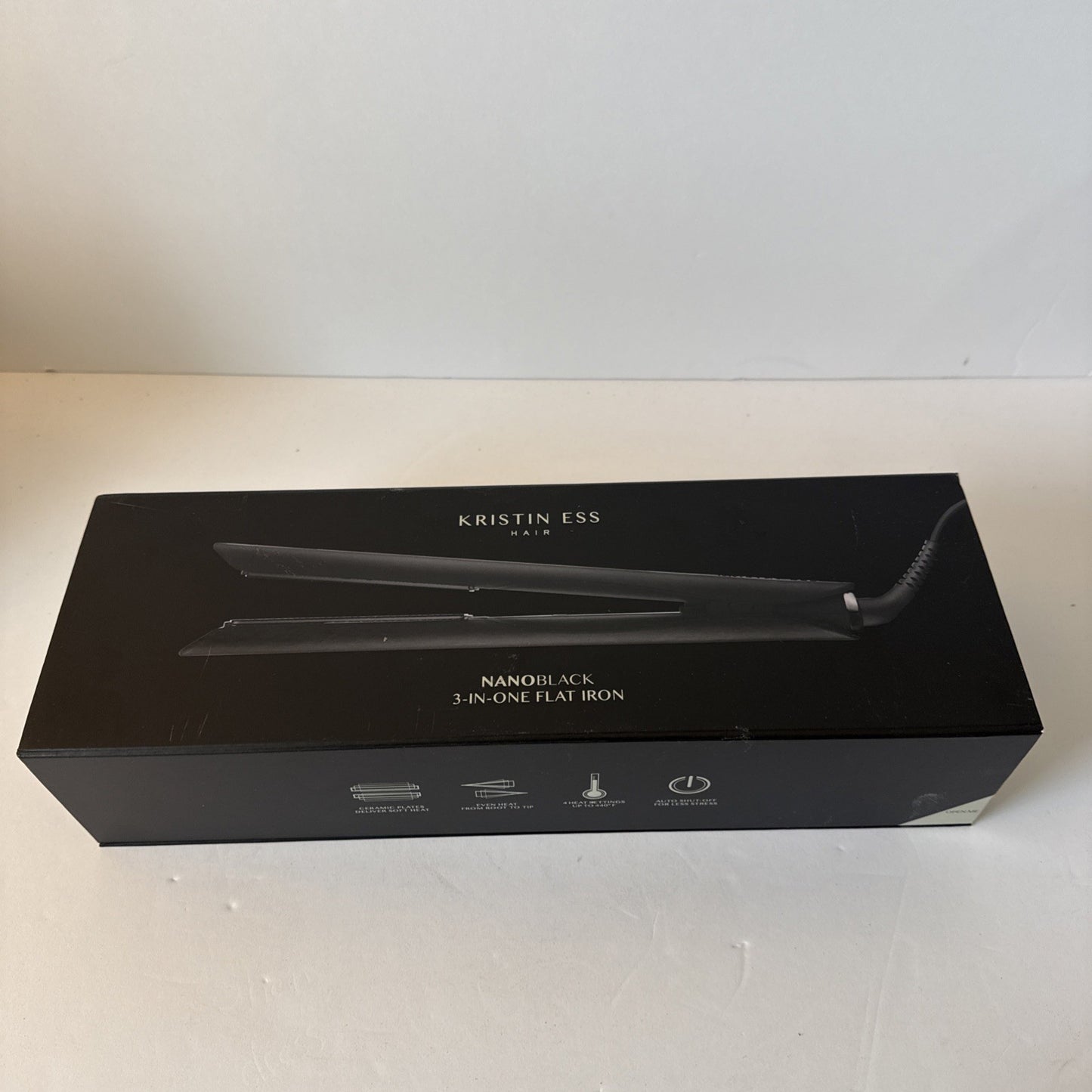 Kristin Ess Hair NANOBLACK Flat Iron 3-IN-One 1.25" inch Ceramic Plates