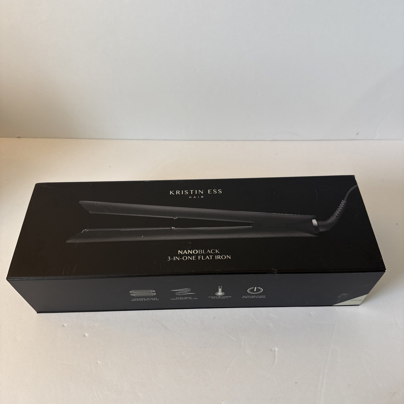 Kristin Ess Hair NANOBLACK Flat Iron 3-IN-One 1.25" inch Ceramic Plates