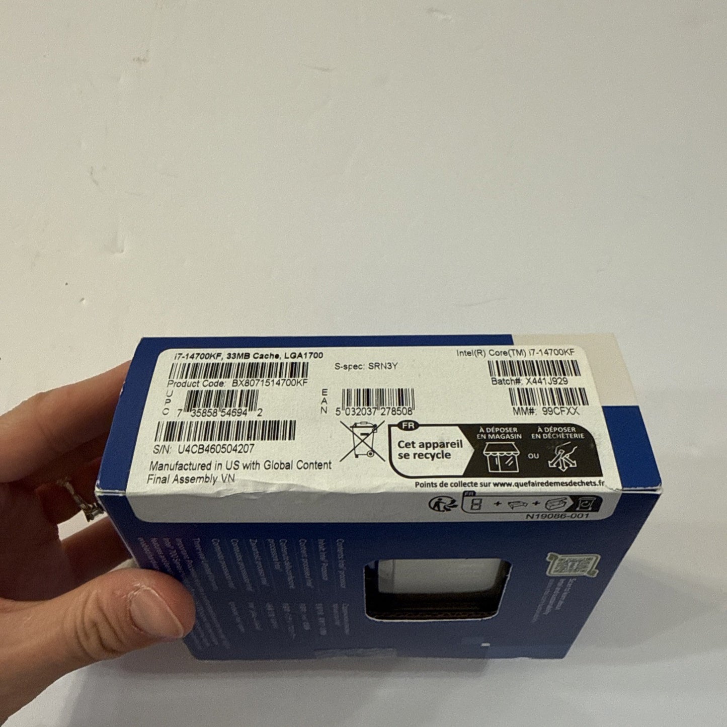 Intel Core i7-14700KF 20-Cores 3.4GHz LGA 1700 CPU Processor(BX8071514700KF)NEW!