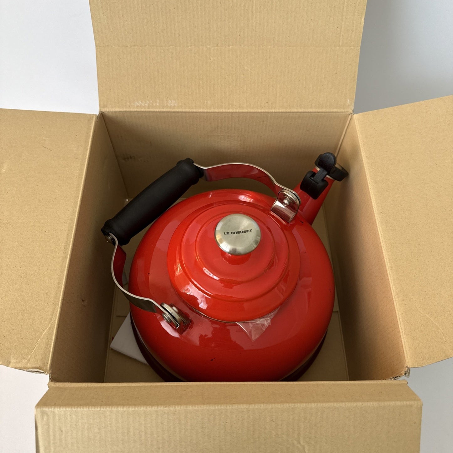 Boil Water Fast - Le Creuset 1.7qt Whistling Tea Kettle Cerise See Pics