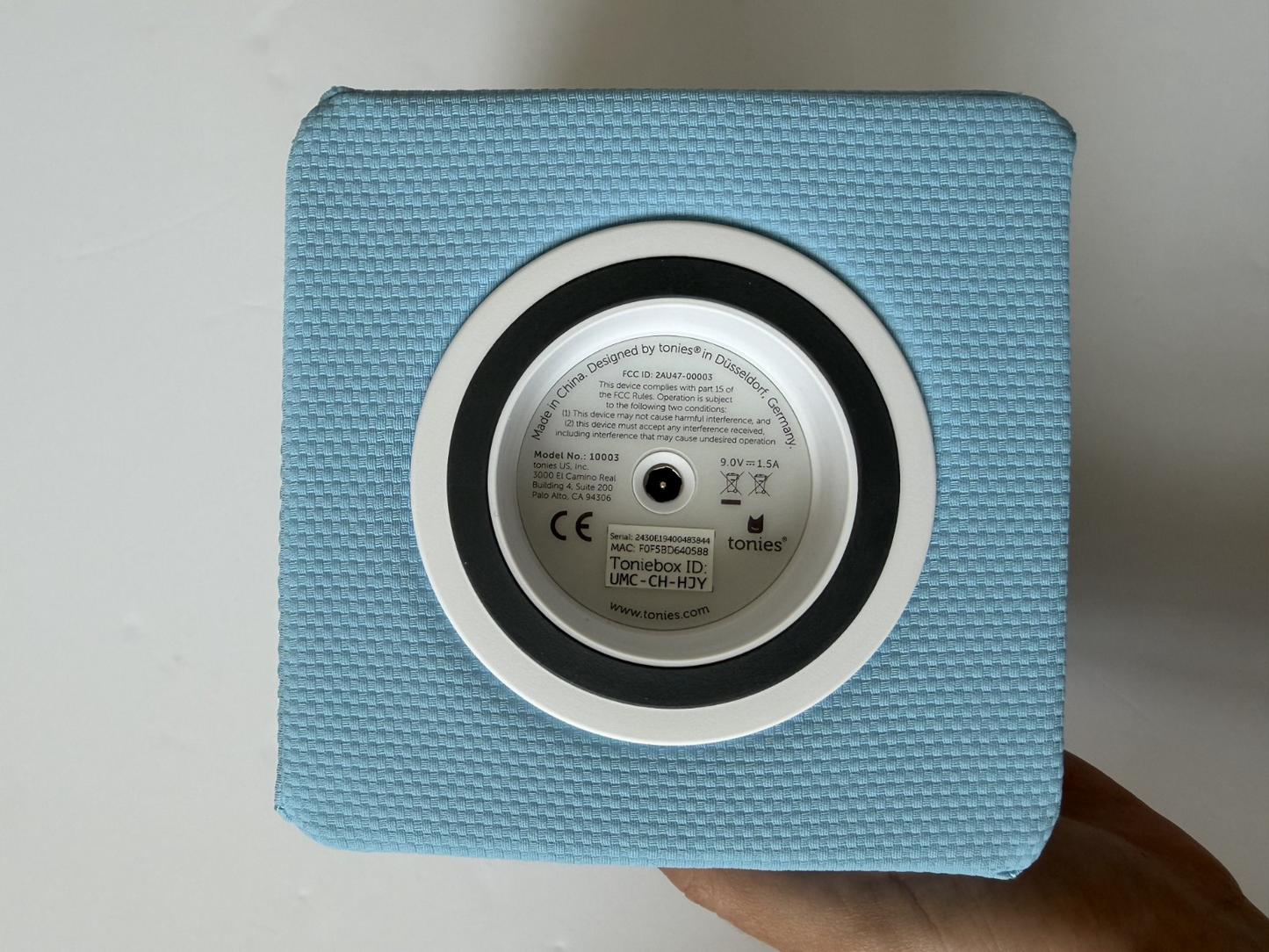Tonies Original Tonie Box Frozen Sky Blue With Charging Station- Without Elsa
