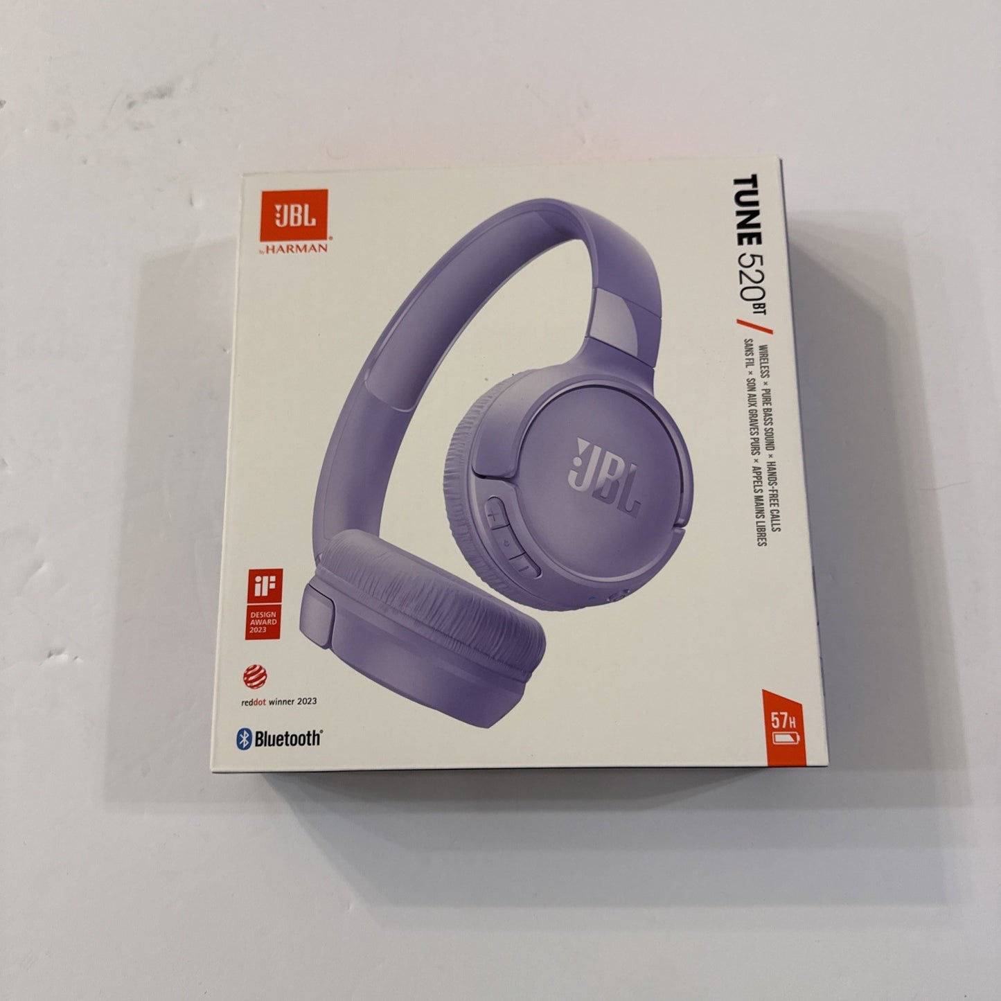 JBL Tune 520BT Wireless Bluetooth Headphones Purple NEW SEALED