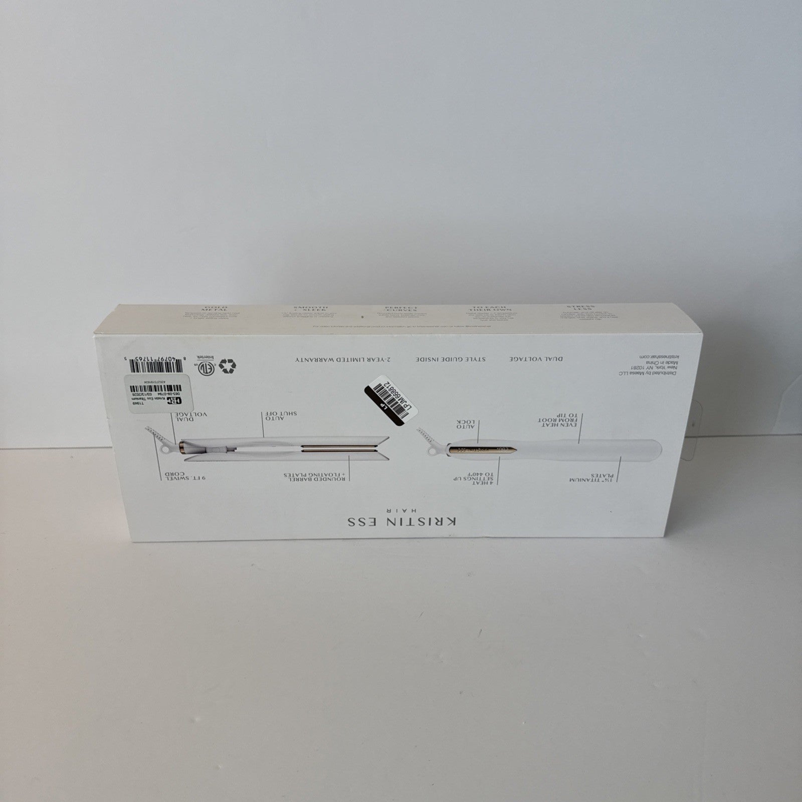 Kristin Ess Titanium Flat Iron Hair Straightener and Curler - Dual Voltage