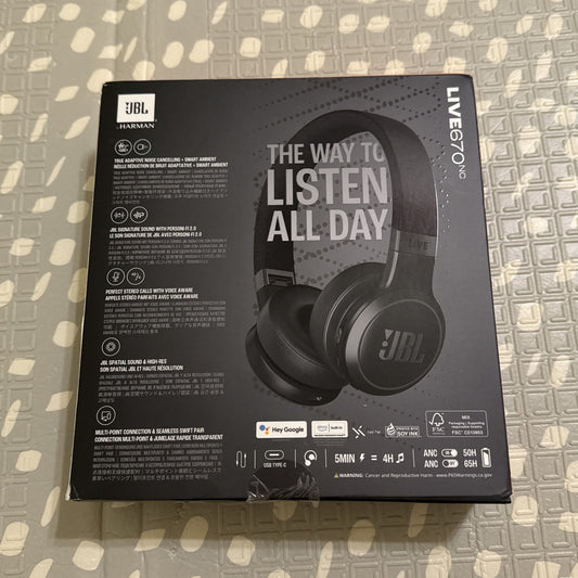 JBL Live670 NC Black Headphones (New in box) *Bluetooth