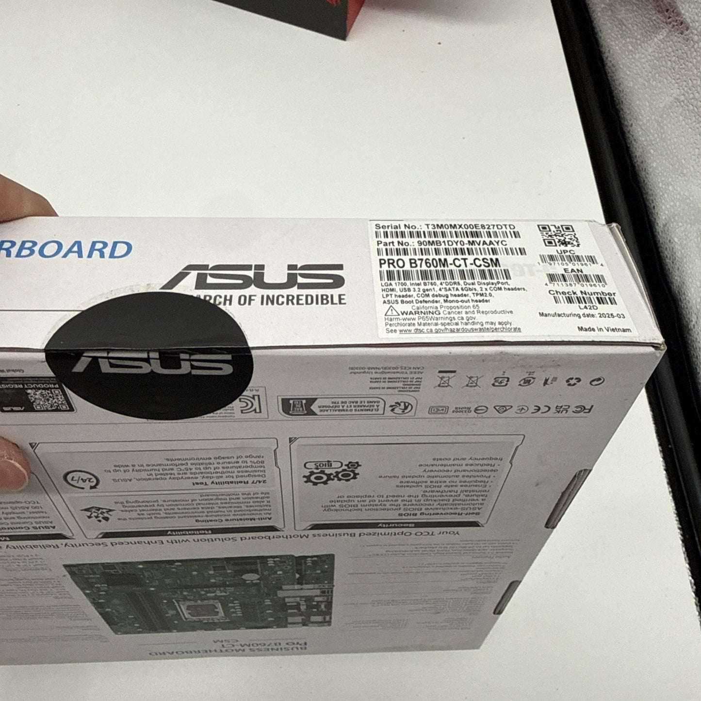 Asus Business Pro B760M-CT-CSM Motherboard LGA 1700 