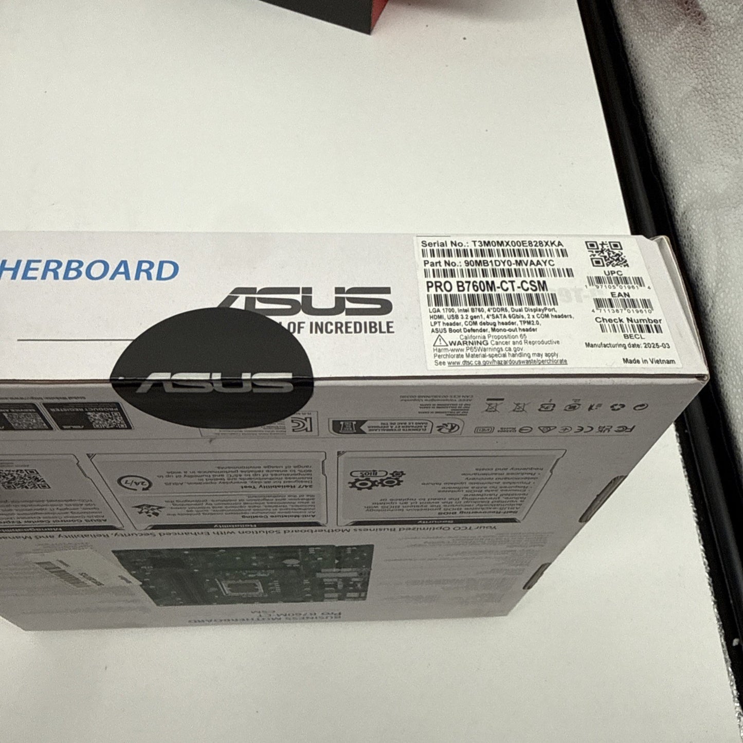 Asus Business Pro B760M-CT-CSM Motherboard LGA 1700 