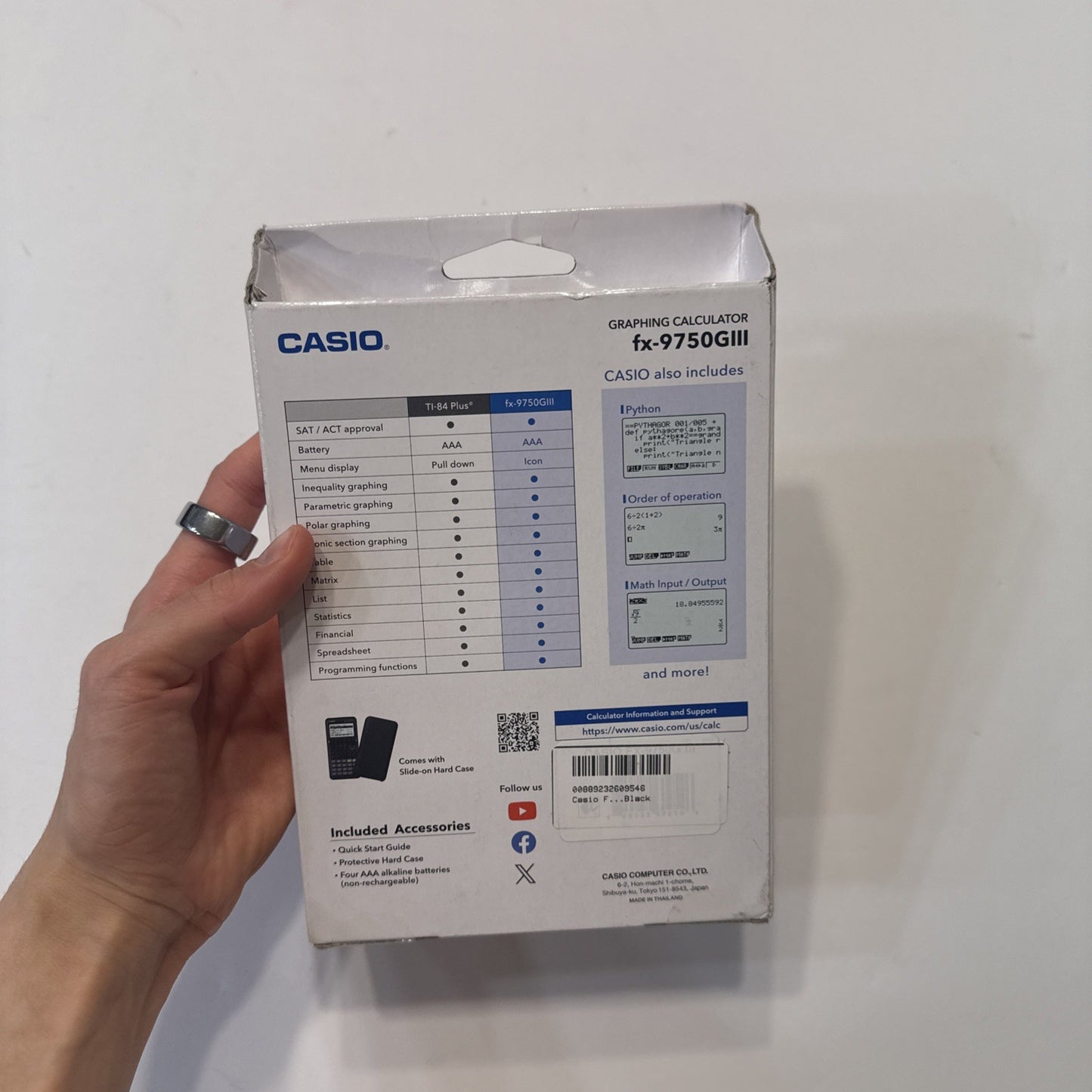 Open Box! Casio Graphing Calculator FX-9750G111 - Black - Sealed